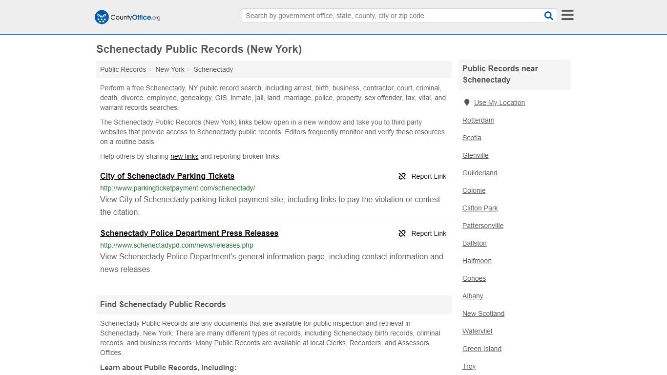 Schenectady Public Records (New York) - County Office