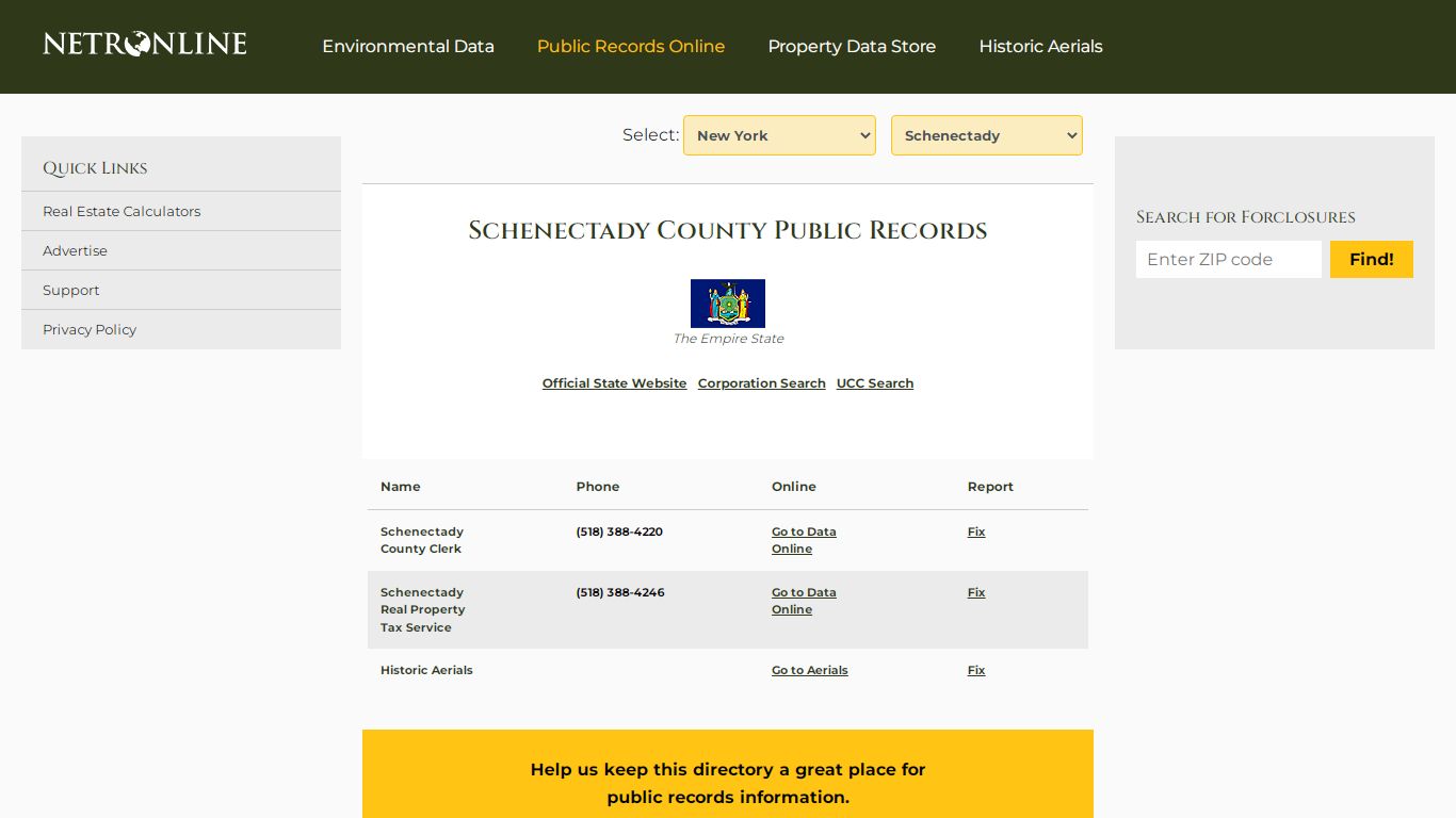 Schenectady County Public Records - NETROnline.com